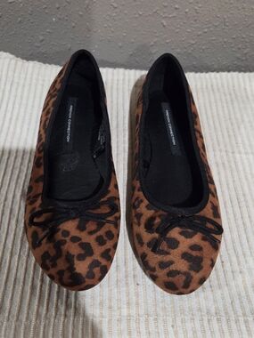 French Connection Leopard Ballet Flats - Brown & Black